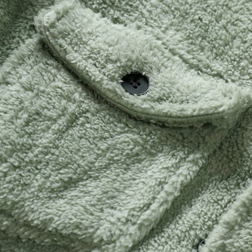 Green Mens Teddy Jacket - Picture 7 of 7